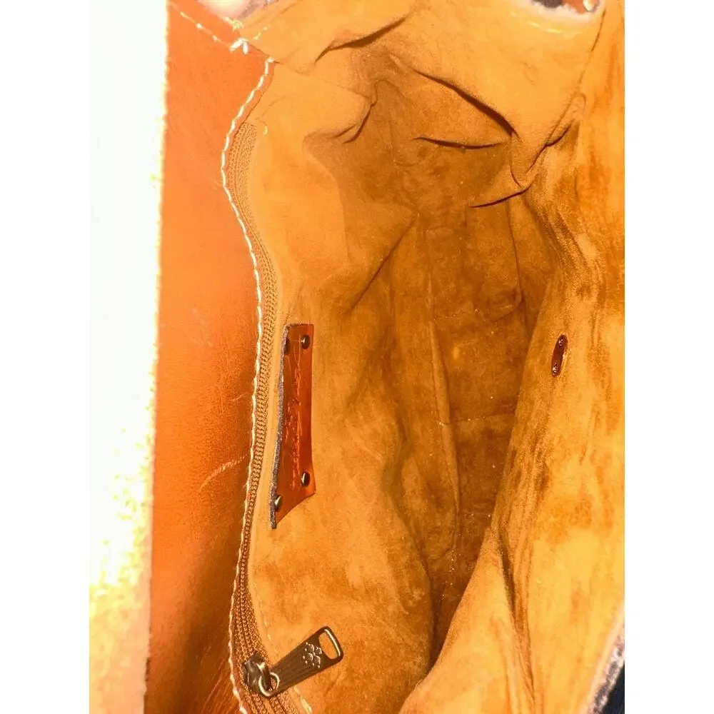 Patricia Nash Leather Veneto Crossbody Bag Signature Map Brown B000579